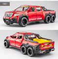 1:28 Mercedes-Benz X-CLASS EXY 6X6 Pickup Die-Cast Vehicles Alloy Model Car Toys With Light & Sound For Gift Collection.