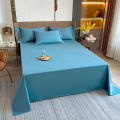 1 Pc Luxury Long-staple Cotton,Flat Bed Sheet,Bed Sheet Without Pillowcase,Solid Colcor. 