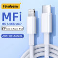 MFi certification PD3.0 20W Fast Charger Data Cable For iPhone 14 13 12 Pro Max AirPods iPad USB Type C To Lightning Cable.