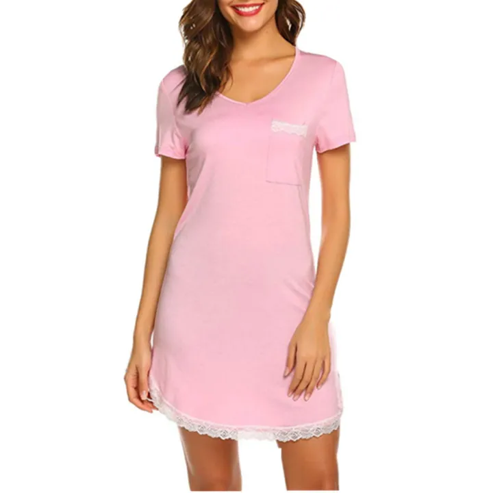 ledis%20maternity%20dress%20sleepwear%20set%20adult%20women%20ladies%20black%20korean%20girls%20night%20dress%20plus%20size%20asian%20nightwear%20-%20Image%204