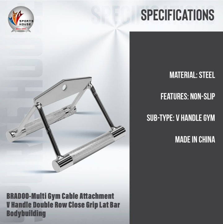BRADOO-Multi%20Gym%20Cable%20Attachment%20V%20Handle%20Double%20Row%20Close%20Grip%20Lat%20Bar%20Bodybuilding%20-%20Image%203