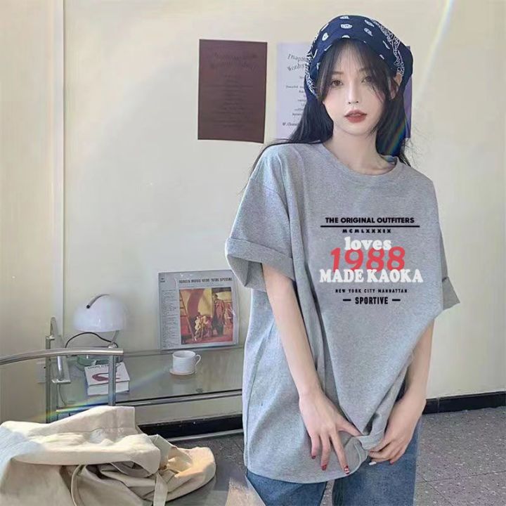 Summer%20New%20100%25%20Cotton%20Short%20Sleeve%20T%20T-shirt%20Female%20Student%20Korean%20Style%20Loose%20ins%20Women's%20Fashionable%20Mid-Length%20Half-Sleeve%20Top%20-%20Image%207