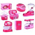 Kitchen and Household Utility 8 Pcs Toy Set for Kids Working Household Appliances (Microwave Oven, JMG, Refrigerator ) Toy for Girls.