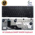 HP Laptop Keyboard For HP EliteBook 8440P 8440W 8440 US Laptop keyboard black - Keyboard. 