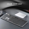 PhotonSol Wireless Keyboard Bluetooth Solar Light Powered Photovoltaic Keyboard Silent 2.4GHZ Keyboard for Computer Laptop. 