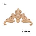 Multi-styles Furniture Parts Wall Door Decoration wooden Figurines Crafts Corner Appliques Frame Wood Carved Woodcarving Decorative. 