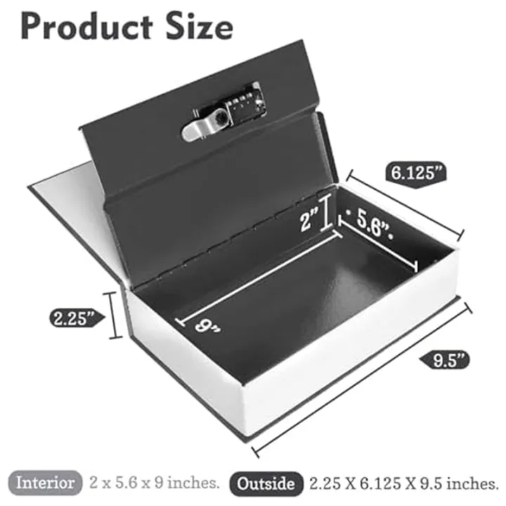 Decorative%20Book%20Safe%20Box%20with%20Password%20Lock,%20Vintage%20Faux%20Book%20Hidden%20Safe%20for%20Decoration,%20Secret%20Diversion%20Book,B%20Easy%20Install%20Easy%20to%20Use%20-%20Image%202
