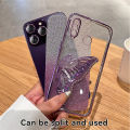 New Phone case Huawei P30 / P30 Lite / P30 Pro Shiny Plating Quicksand Drilling Butterfly Holder Phone Case Clear Silicone. 