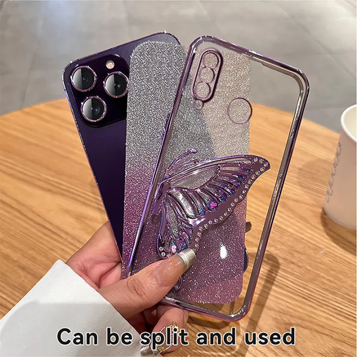 New%20Phone%20case%20Huawei%20P30%20/%20P30%20Lite%20/%20P30%20Pro%20Shiny%20Plating%20Quicksand%20Drilling%20Butterfly%20Holder%20Phone%20Case%20Clear%20Silicone%20-%20Image%208