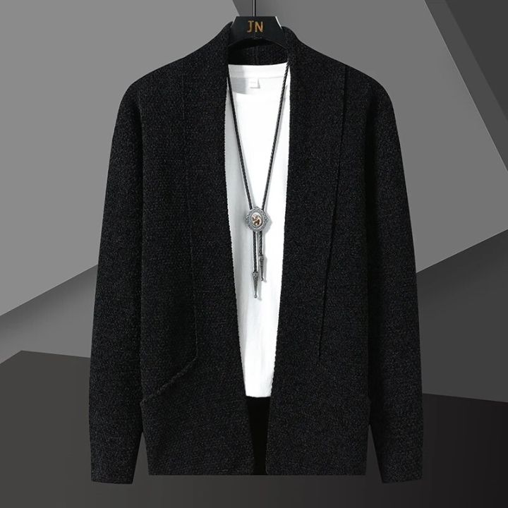 2023%20Autumn%20Winter%20Men's%20Casual%20Korean%20style%20Cardigan%20Sweaters%20High%20Quality%20Men%20Knitted%20Jacket%20Solid%20Color%20Comfortable%20Sweater%20-%20Image%202