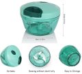 Plastic - 3 Blade Stainless Steel - Pull String - Green - 350ml - Vegetable Slicer - Large Handy and Compact Chopper - onion.