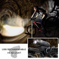 Bike Lights Bicycle Lights Front and Back USB Rechargeable Bike Light Set Super Bright Front and Rear Flashlight LED Headlight Taillight Splash-proof Easy To Install -Black.