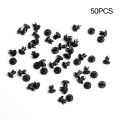 Fastener Push Pin Clips Push Pin Clip Black Accessories 6mm Hole Dia Plastic New. 