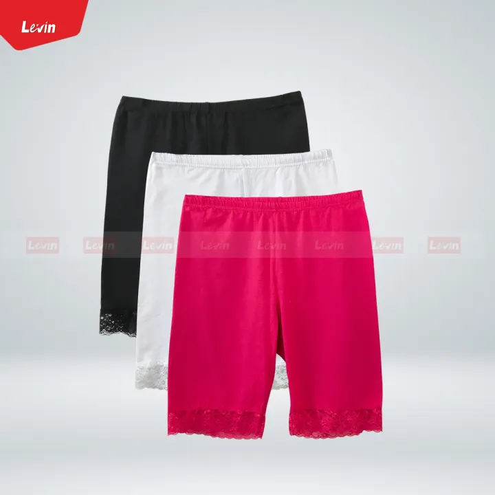 Womens%20Cotton%20Blend%20Mid%20Waist%20Lace%20Trim%20Stretch%20Sports%20Bike%20Shorts%20From%20Levin%20-%20Image%207