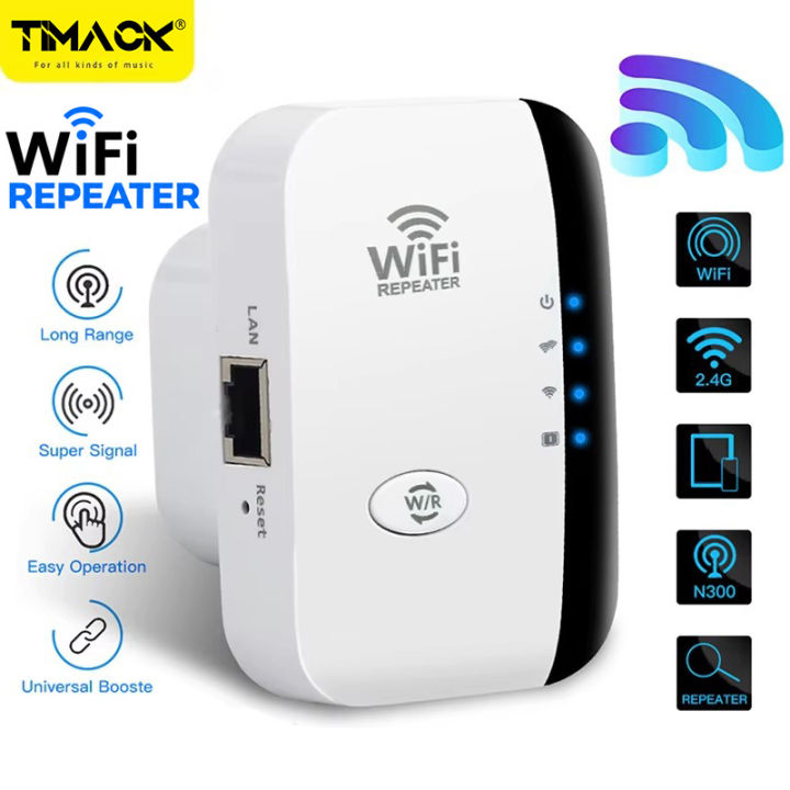 TIMACK® 300Mbps WIFI RE-PEATER For Home/Office Wireless Rep-eater 2.4G Router Wifi Range Extender Wi-Fi Signal Amplifier 802.11N Network Card Adapter for PC