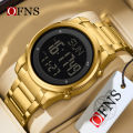OFNS Metal Electronic Watch LED Display Watch Trend Waterproof Multi functional Men's Watch NS6160-5.