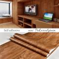10 sqf Self Adhesive Wood Grain Furniture Stickers PVC Wallpaper cabinets Gloss Film Vinyl Counter Top Decal ( 5x2 feet).