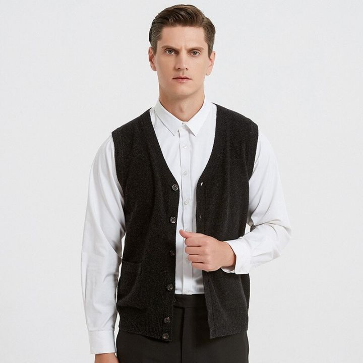 pocket%20vest%20cardigan%20men%20sweater%20fashion%20black%20top%20clothing%20for%20mens%20sweaters%20coat%20gilet%20fall%20vintage%20v%20neck%20winter%20man%20jacket%20-%20Image%204