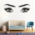 Fashion Girls Lash Brows Eyes Wall Stickers Living Room Decoration Decals for Furniture Sticker Decoration Eyebrows Store Decor. 