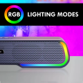 Soundbar With RGB Lighting KISONLI LED913 Gaming Design Bluetooth Sound Bar Speaker With AUX USB Speaker For PC Laptop Computer Gaming PC Sound Box. 