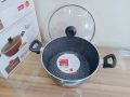 Prestidge 24Cm Marble Coating Deluxe Non Stick Casserole. Casserole With Lid And Induction Bottom. C:P360.. 