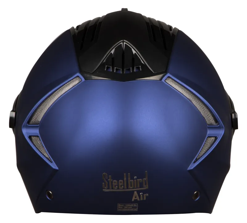 Casque Moto Intégral Steelbird Air SBA-2 – Argent/or, Système Air Booster, Visière Anti-rayures