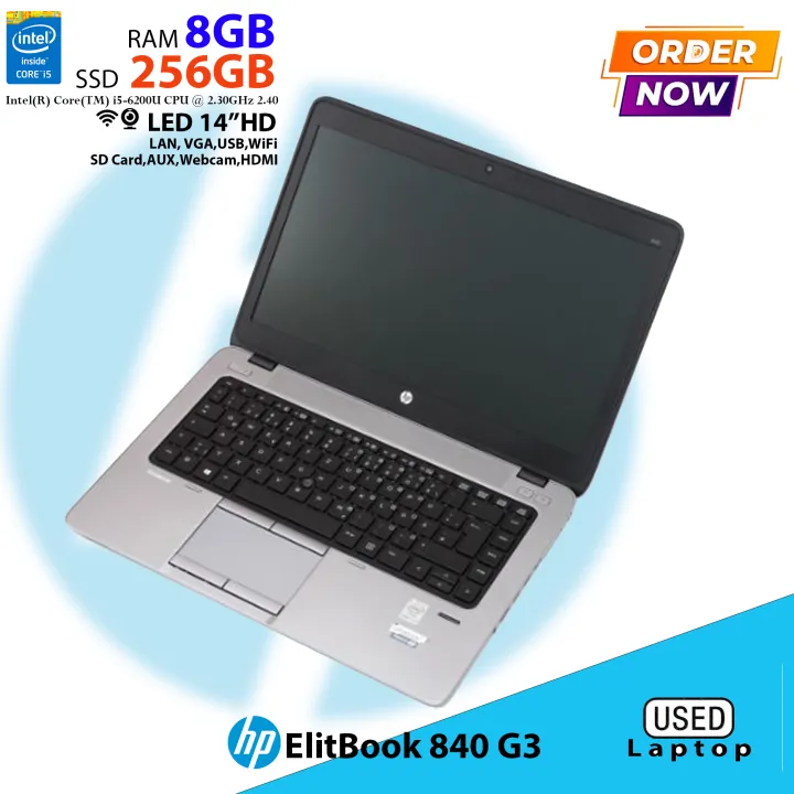 HP%20EliteBook%20840%20G3%20Intel%20Core%20i5-6200U,%208GB%20Ram,256GB%20SSD%20Business%20Laptop%20-%20Image%204
