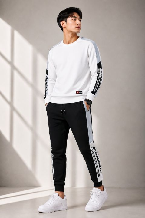 Fashionable Full Sleeves & Full Pants Set Combo For Men - Elevate Your Casual Style with this Cozy and Trendy Combo