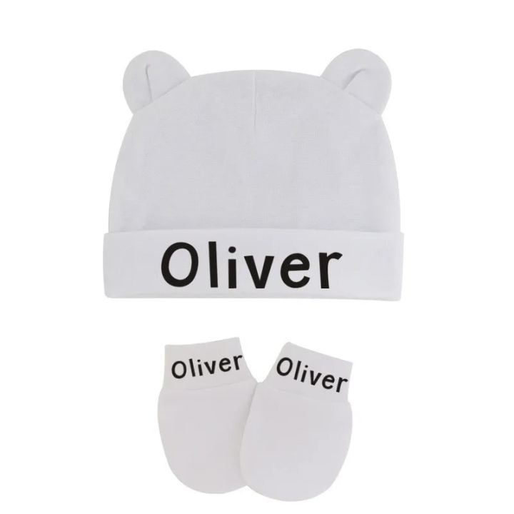 Custom%20Name%20Newborn%20Baby%20Cotton%20Beanies%20Hospital%20Hat%20and%20Mittens%20Set%20Solid%20Candy%20Color%20Stretchy%20Infant%20Warm%20Cap%20Gloves%200-1%20Years%20-%20Image%203