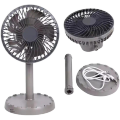 JY Super 2217 RGB Rechargeable Table Fan – 4000mAh Battery | AC/DC | Stylish LED Light.