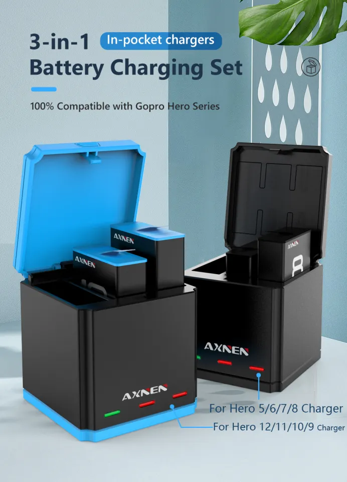 Portable Battery Charger for GoPro Hero12 11 10 Battery GoPro