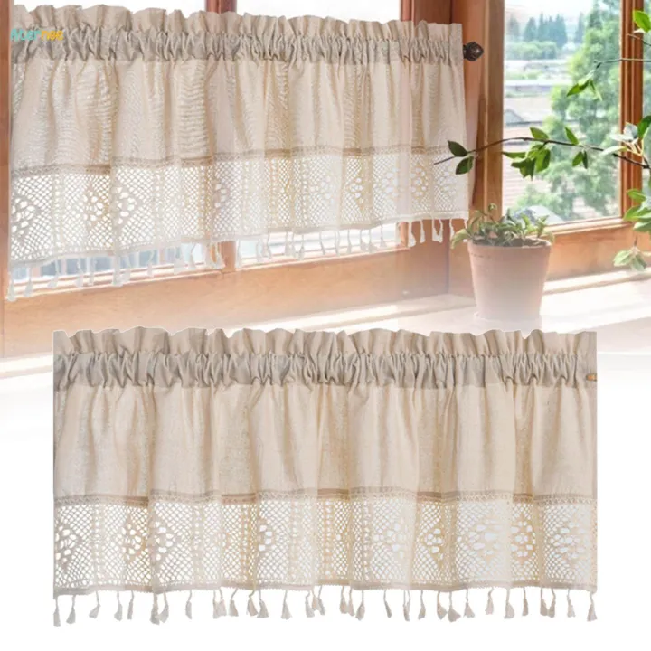 Farmhouse%20Valance%20Windows%20Short%20Curtain%20for%20Bedroom%20Kitchen%20Decoration%20150cmx60cm%20-%20Image%202