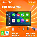 NaviFly 7 Touch Screen Stereo for Universal Car Radio 12V 2 Din FM Power Aux Input Auto MP5 Player SD USB Built-in BT HD video. 