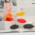 OQ BOGA 12 Styles Retro Women Small Oval Frame Anti UV Sunglasses Female Multicolor Ultralight Metal Full Rim Sun Glasses UV400. 
