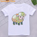 New Rainbow Llamacorn Animal Print Tshirts Girls/Boys Kids Clothes Cute Star T Shirt Summer Short Sleeve White Children T-Shirt. 