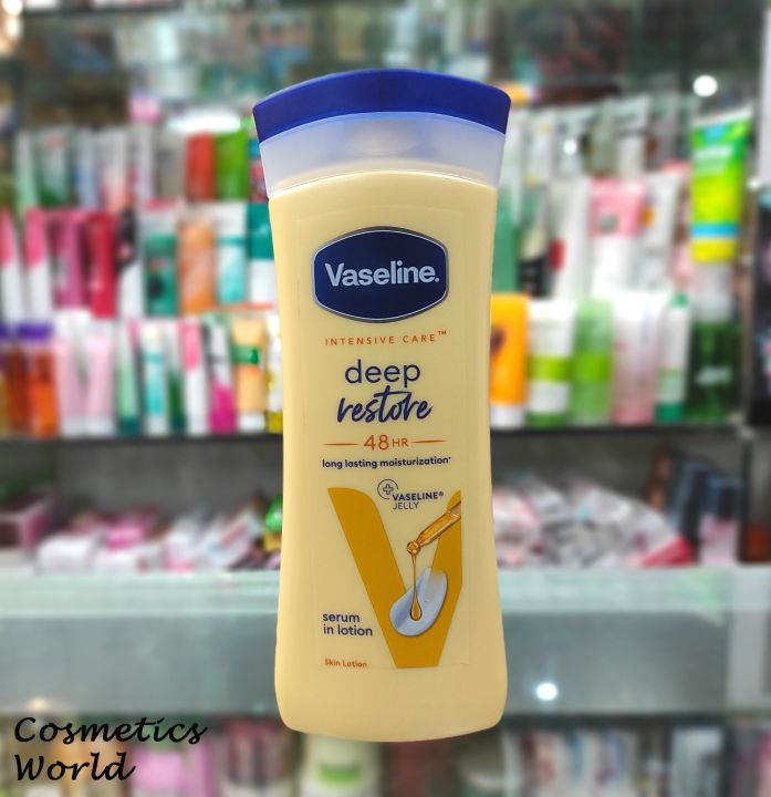 Vaseline Intensive Care Deep Restore 24h Long Lasting Moisturization Lotion for Men & Women - 400ml (India)