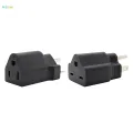 Portable 110-120V to 220-240V Plug Adapter Black 5-15P To 6-15R. 
