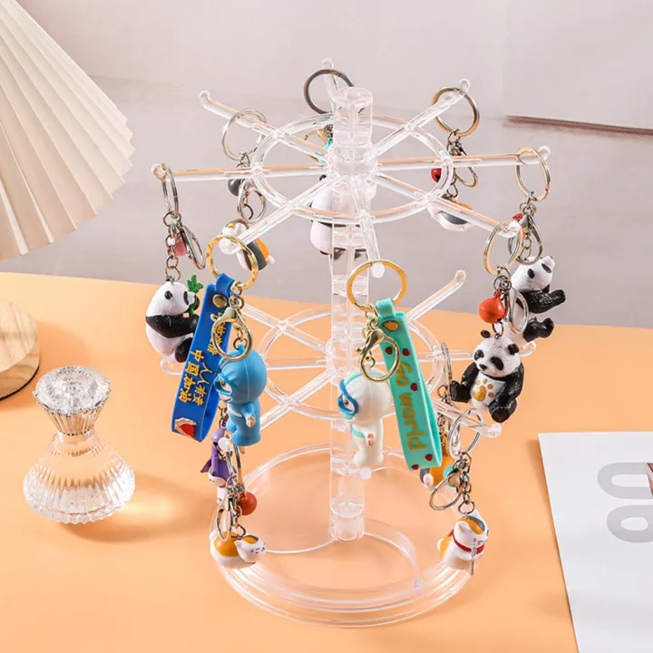 Metallic%20Counter%20Top%20Spinner%20Display%20Stand%20Convenient%20Multi-tiered%20Transparent%20Jewelry%20Rotating%20Ring%20Display%20Holder%20Compact%20-%20Image%203