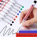 3Pcs/Set Long Head Markers Bathroom Woodworking Decoration Multi-purpose Deep Hole Marker Pens Red/Black/Blue/Green/White Ink.