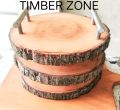 8 or 9 inch Unique Design High Quality Wooden Slice Tea Tray  With Handle. 