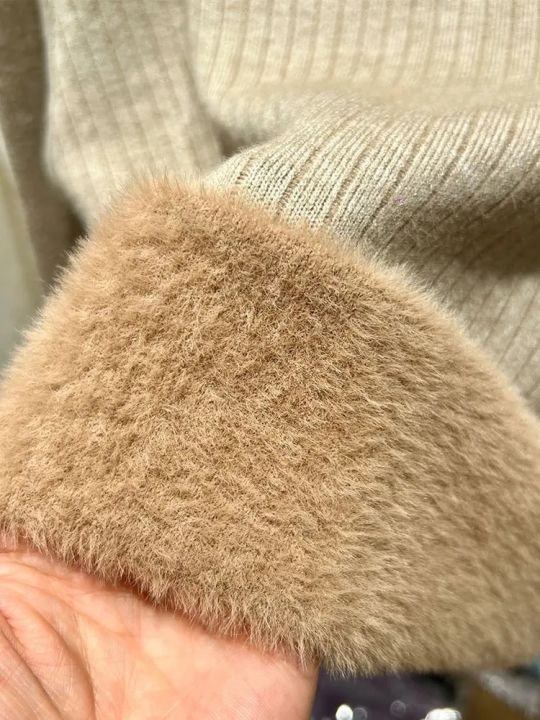 Winter%20Warm%20Sweater%20Pullover%20Women%20Slim%20Thicken%20Plush%20Velvet%20Lined%20Knitwear%20Jumper%20Korean%20Half%20Turtleneck%20Poleras%20Soft%20Knit%20Tops%20-%20Image%206