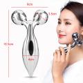 Silver 3d Roller Face Massager XC-206, 360 Rotate Silver Thin Face Full Body Shape Massager Lifting Wrinkle Remover Facial Massage Relaxation Tool.