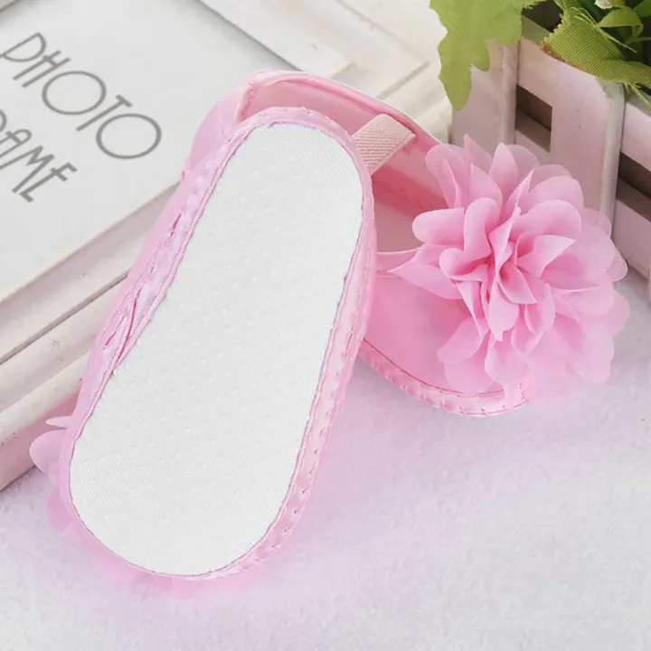 (New)%20baby%20girl%20chiffon%20shoes%20flower%20elastic%20baby%20walking%20shoes%20wild%20soft%20bottom%20solid%20infant%20newborn%20infant%20shoes%20-%20Image%202