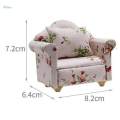1:12 Scale Sofa Dollhouse Miniatures Furniture Floral Armchair. 