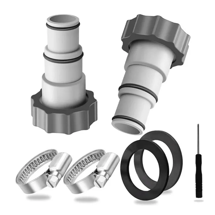 Hose Drain Plug Connector Adapter Kit Pool Drain Hose Adapter Kit 1.5 Inch to 1.25 Inch Hose Adapter Kit Hose Adapter Kit for Intex