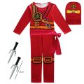 Kids Ninja Costume, Deluxe Samurai Outfit, Halloween Dress Up Ninjago Costumes For Boys Girls, Kids Clothes For Performance Part. 
