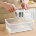 Refrigerator Storage Box 6 Grid Food Vegetable Fruit Storage Box Fridge Organizer -The Asia Express. 