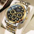 New European and American fashionable Stailnless Steel Men's Quartz Watch For men. 