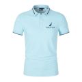 2023Brand New Nautica Summer Fashion Polo Shirt Men's Printed Casual Short Sleeve Lapel Slim Handsome Jogging Fitness Sportswear. 