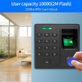 Fingerprint Scanner RFID 125kh Card Reader Access Control Keypad with Relay Security Door System Finger Sensor Wiegand 10000user.